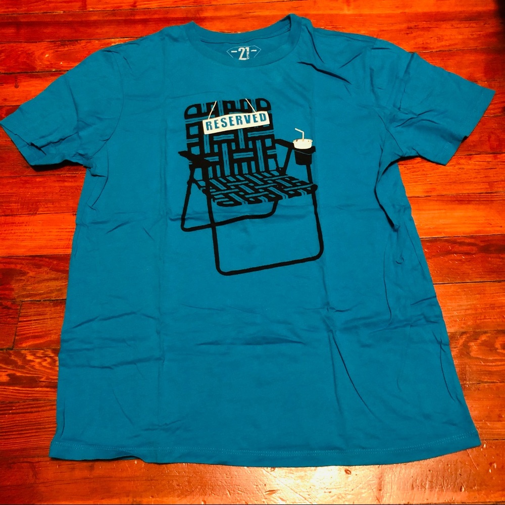 Forever 21 - Sky Blue Graphic T-Shirt